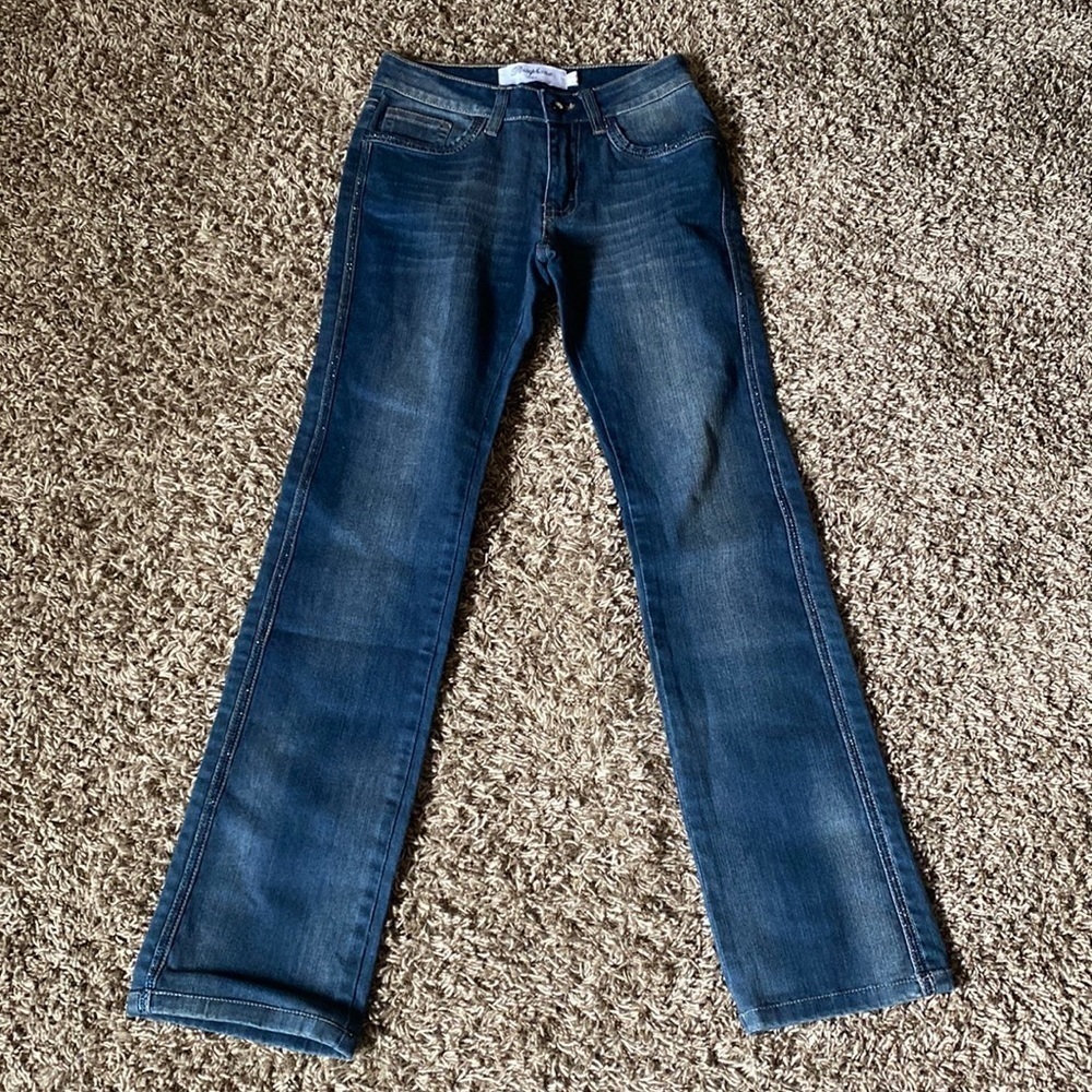 𝅺persephone Italy Mid Rise Straight Jeans Size 4